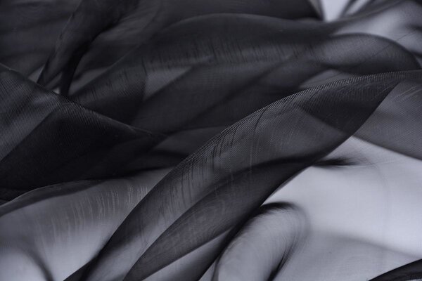 Organza Stoff Schwarz
