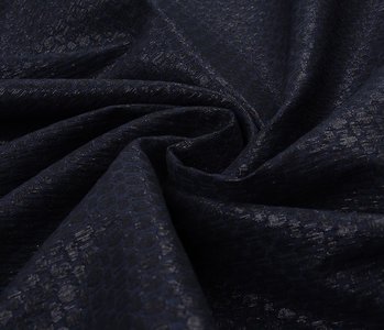 Jacquard Lurex Bengaline Schwarz-Blau