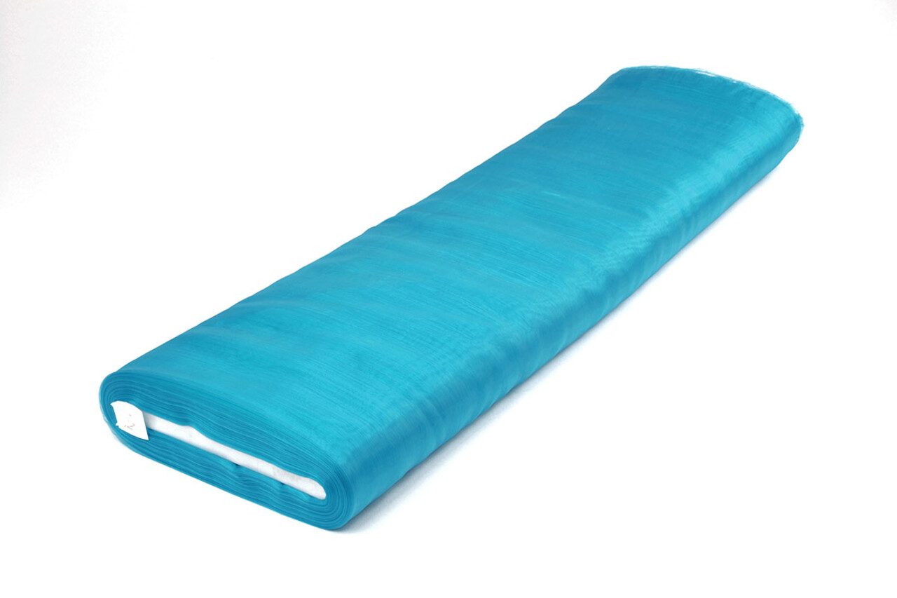 Organza Stoff Petrol Blau