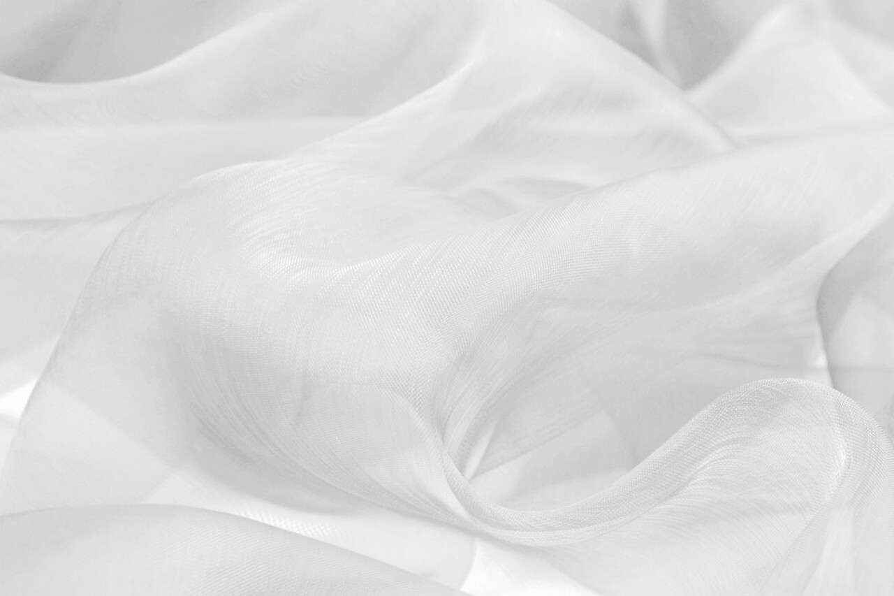 Organza Stoff Silver Organza Stoff Silver