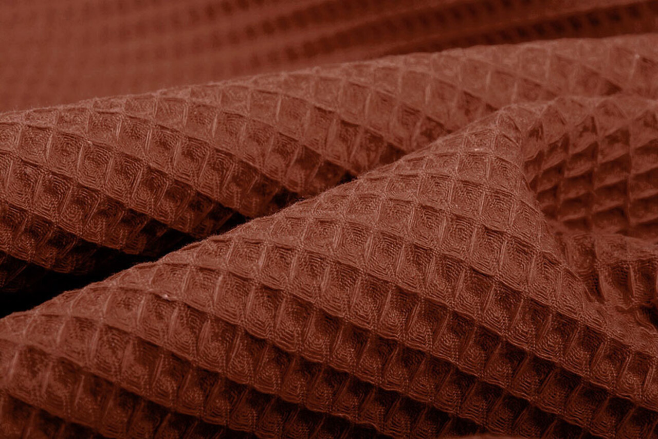 Oeko-Tex® Wafel Katoen Roest Brique Oeko-Tex® Wafel Katoen Roest Brique