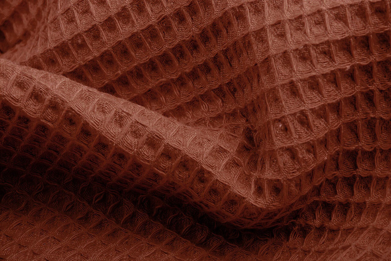 Oeko-Tex® Wafel Katoen Roest Brique Oeko-Tex® Wafel Katoen Roest Brique