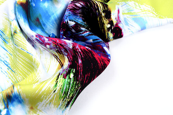 100% Viscose Digitaal Print Arti Lime