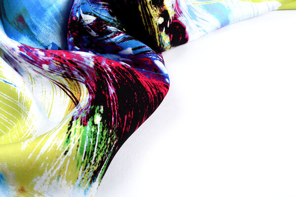 100% Viscose Digitaal Print Arti Lime