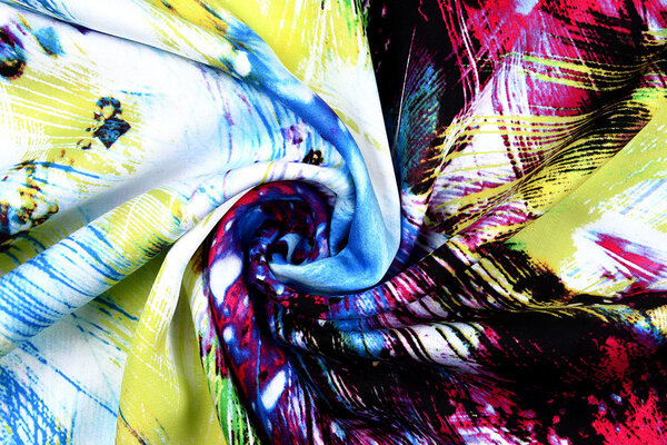 100% Viscose Digitaal Print Arti Lime