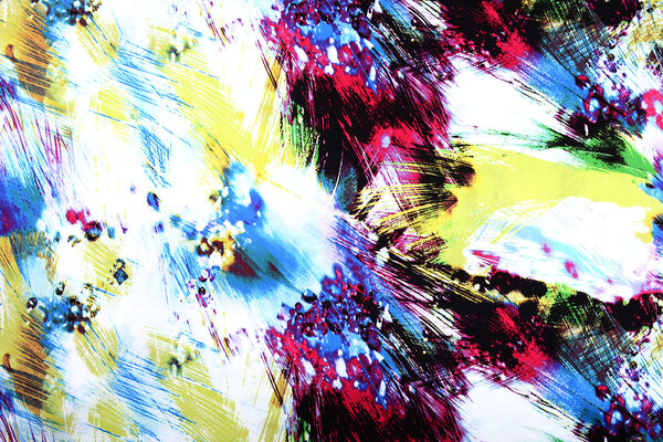 100% Viscose Digitaal Print Arti Lime