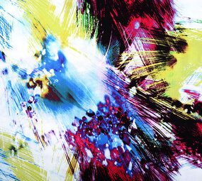 100% Viscosa Digitale Stampa Arti Lime