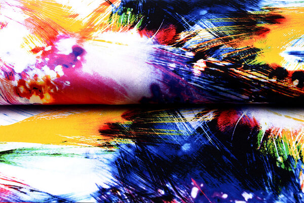 100% Viscose Digitaal Print Arti Geel 100% Viscose Digitaal Print Arti Geel