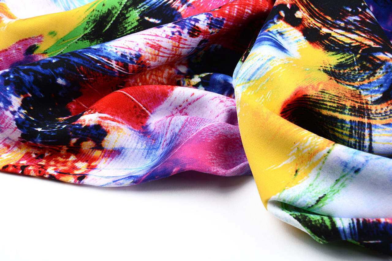 100% Viscose Digitaal Print Arti Geel 100% Viscose Digitaal Print Arti Geel