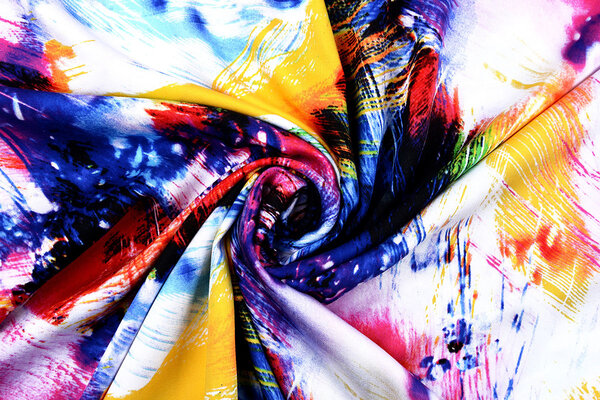 100% Viscose Digitaal Print Arti Geel 100% Viscose Digitaal Print Arti Geel