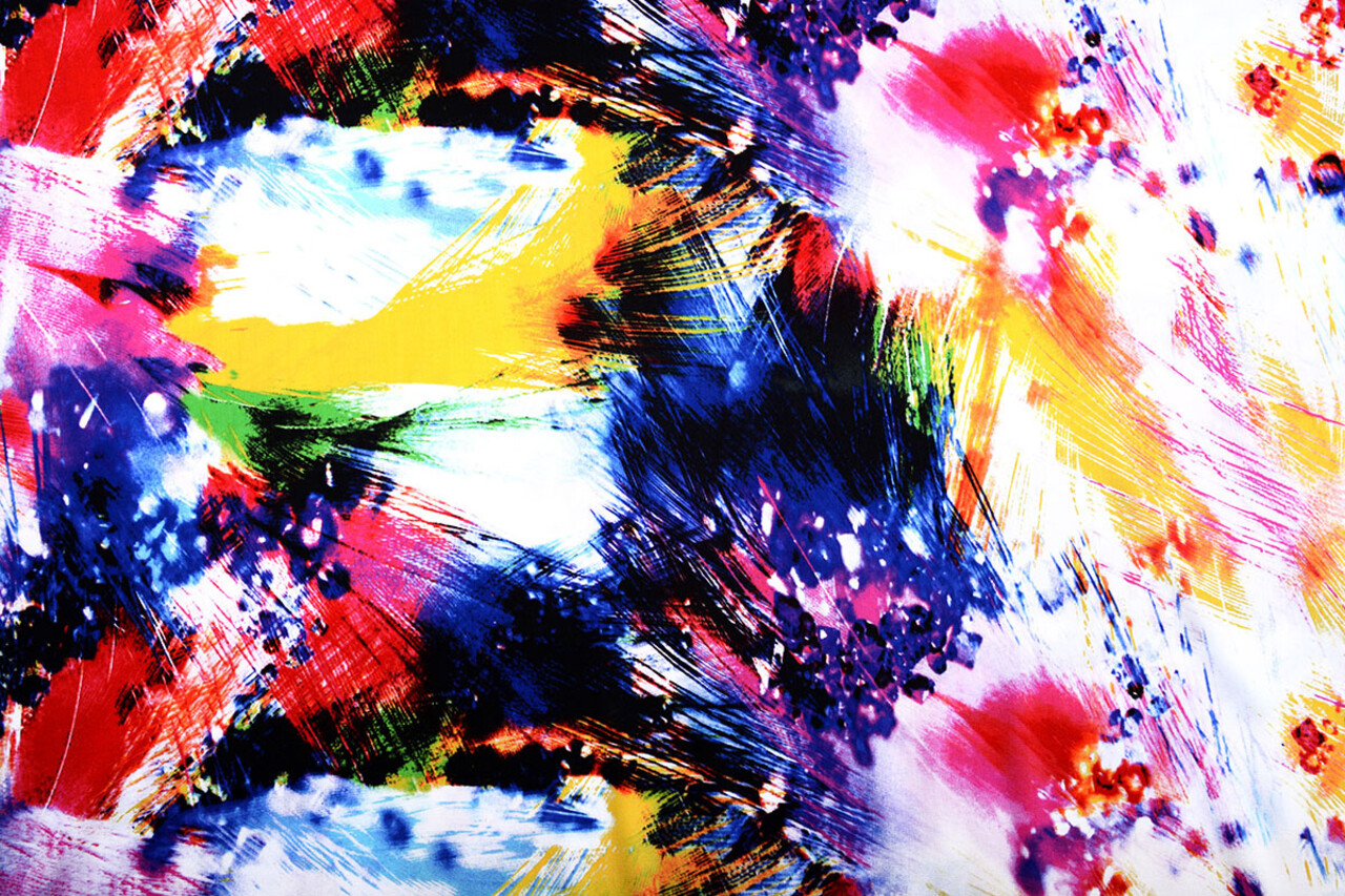 100% Viscose Digitaal Print Arti Geel 100% Viscose Digitaal Print Arti Geel