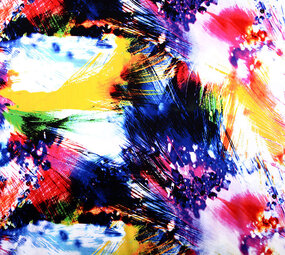 100% Viscosa Digital Estampado Arti Amarillo