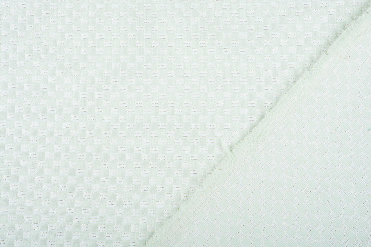 Lurex Emboss Pastel Mint Groen Lurex Emboss Pastel Mint Groen