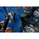 Lycra Jersey Simmer Flowery Tweekleurig Bleu