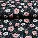 Blouse Fabric Eksepi Flowers Black