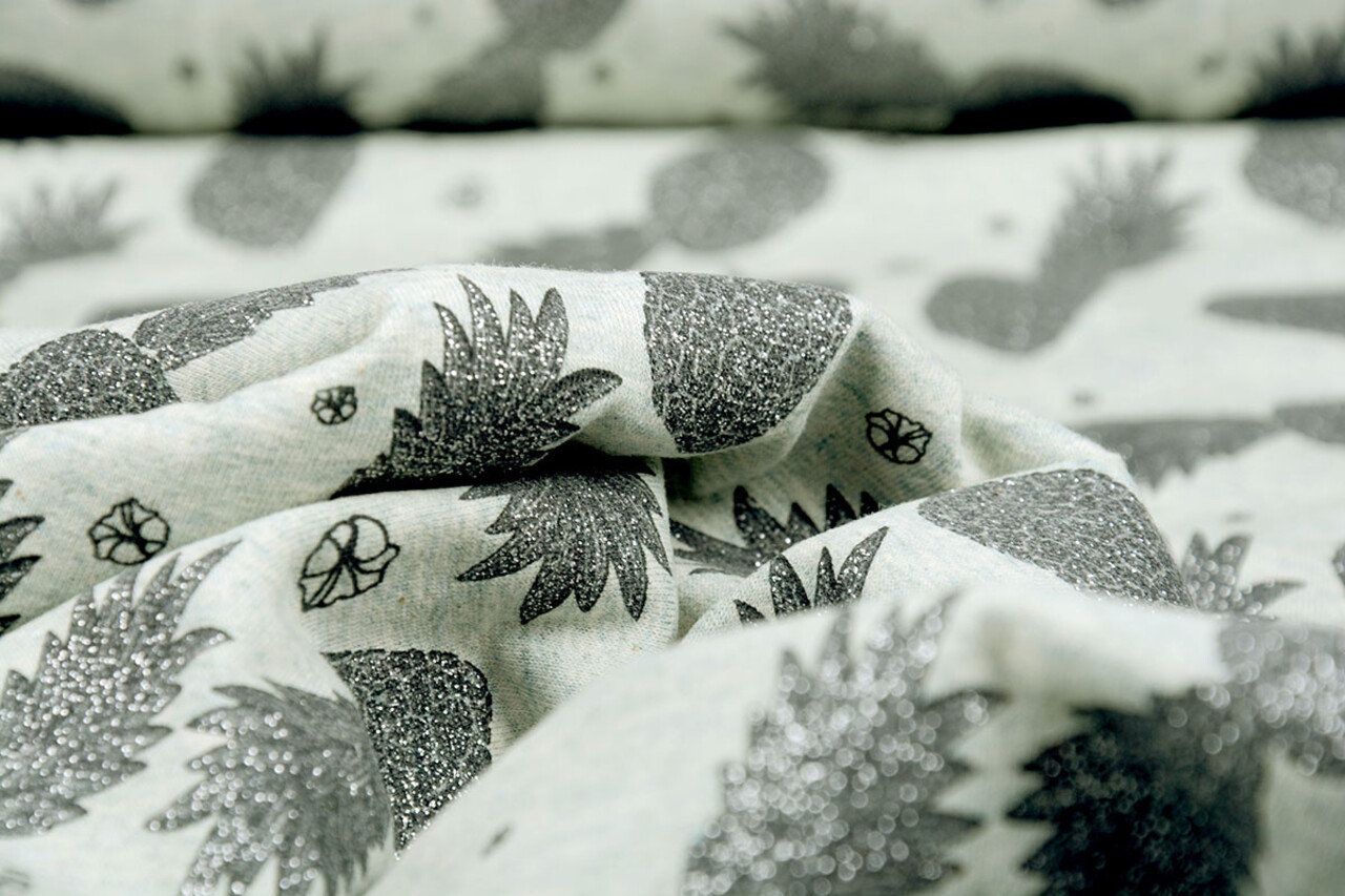 Mi & Joe Mi & Joe Cotton Jersey Pineapple Pistache melange Mi & Joe Mi & Joe Cotton Jersey Pineapple Pistache melange