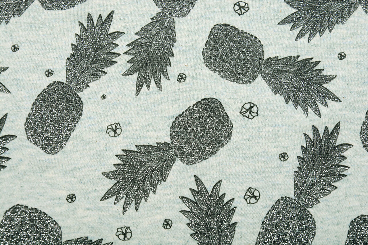 Mi & Joe Mi & Joe Cotton Jersey Pineapple Pistache melange Mi & Joe Mi & Joe Cotton Jersey Pineapple Pistache melange