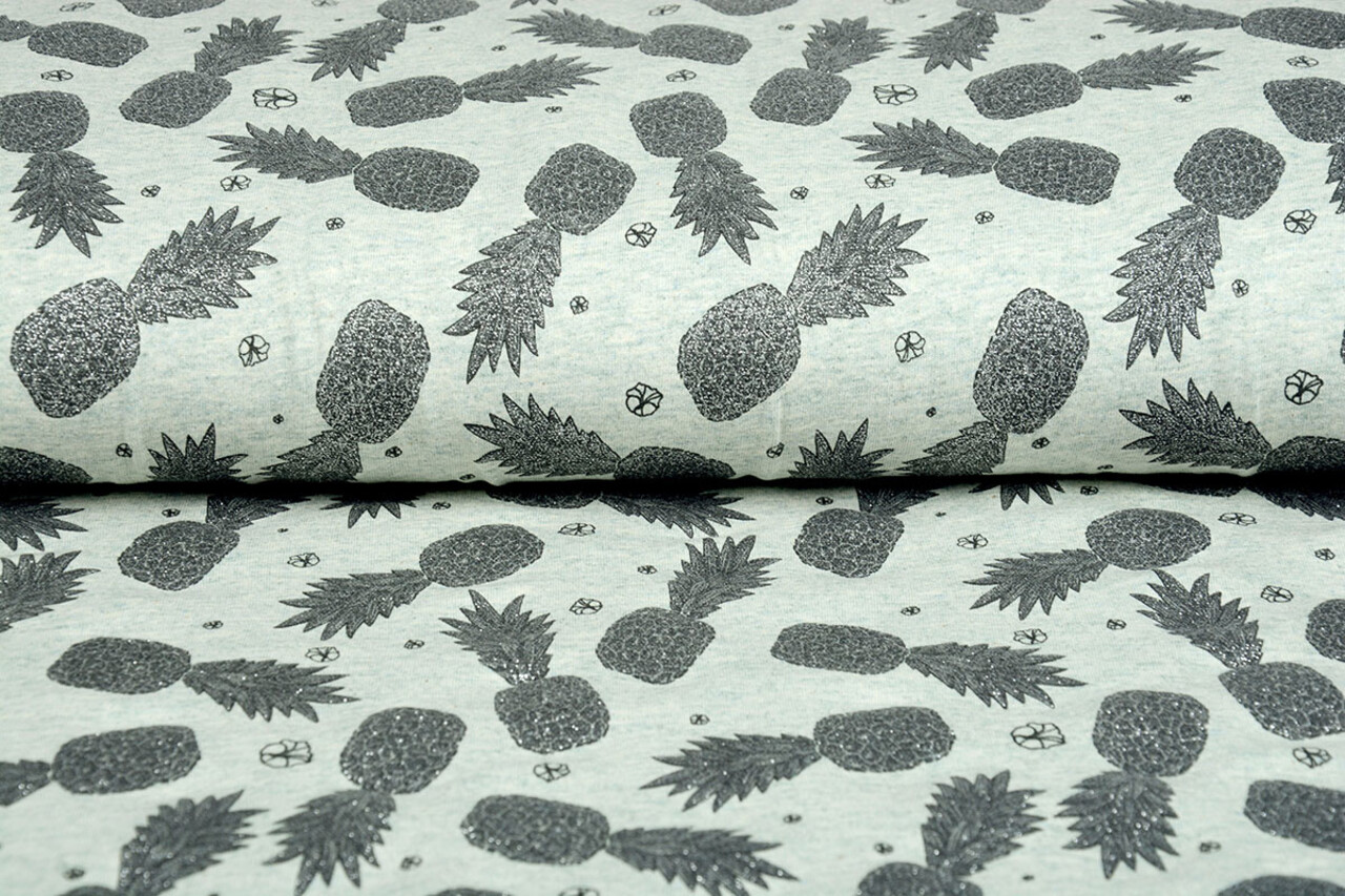 Mi & Joe Mi & Joe Jersey Coton Ananas Pistache Melange Mi & Joe Mi & Joe Jersey Coton Ananas Pistache Melange