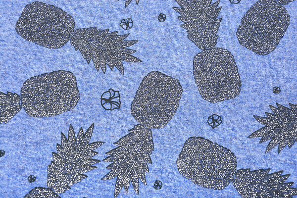 Mi & Joe Mi & Joe Jersey Stoff Baumwolle Ananas Dunkel jeans Meliert Mi & Joe Mi & Joe Jersey Stoff Baumwolle Ananas Dunkel jeans Meliert