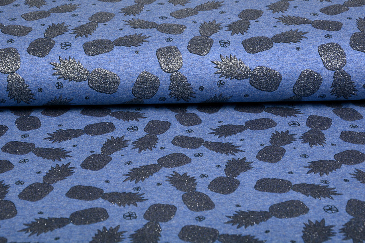 Mi & Joe Mi & Joe Cotton Jersey Ananas Donker jeans melange Mi & Joe Mi & Joe Cotton Jersey Ananas Donker jeans melange