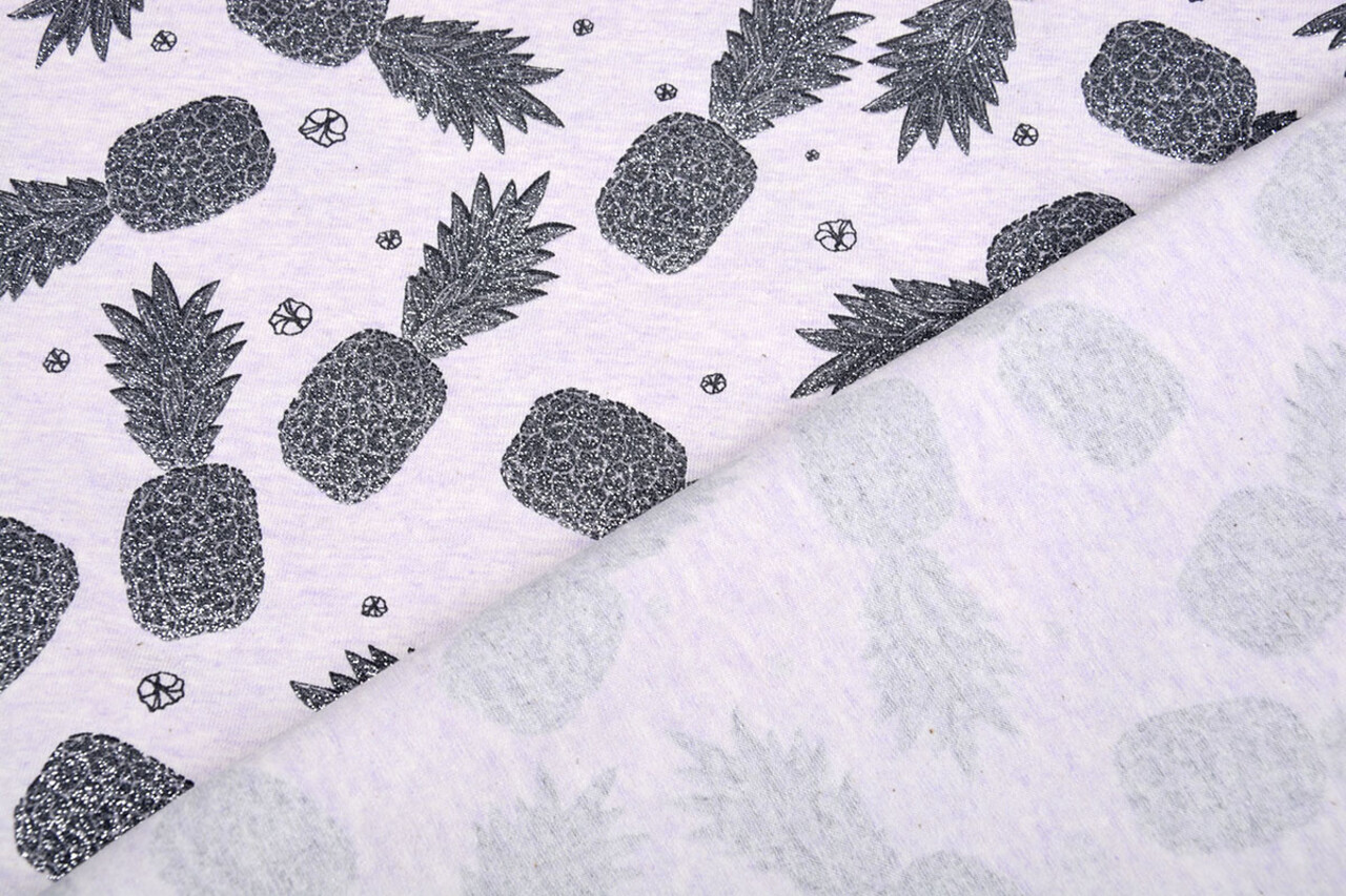 Mi & Joe Mi & Joe Cotton Jersey Ananas Lila melange