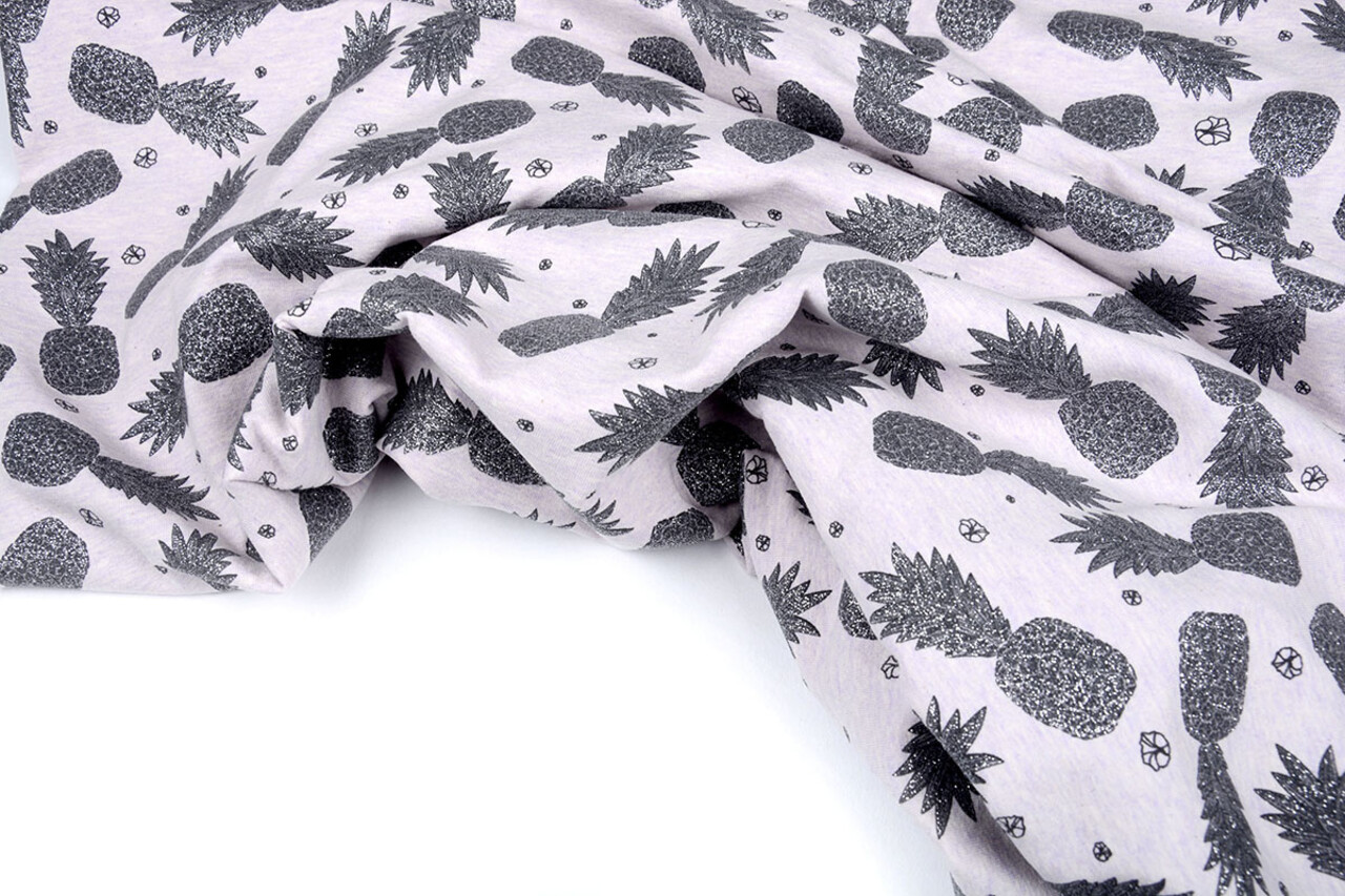 Mi & Joe Mi & Joe Cotton Jersey Ananas Lila melange