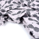 Mi & Joe Mi & Joe Jersey Stoff Baumwolle Ananas Flieder Meliert