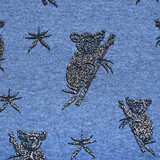 Mi & Joe Mi & Joe Jersey Stoff Baumwolle Koala Dunkel jeans Meliert