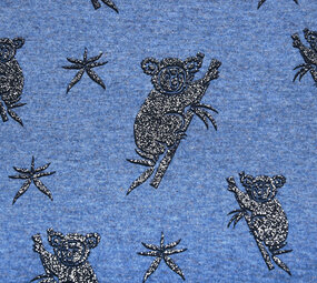 Mi & Joe Mi & Joe Jersey Stoff Baumwolle Koala Dunkel jeans Meliert Mi & Joe Mi & Joe Jersey Stoff Baumwolle Koala Dunkel jeans Meliert