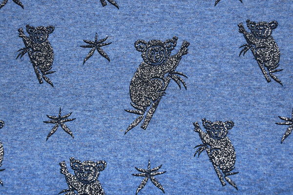 Mi & Joe Mi & Joe Jersey Stoff Baumwolle Koala Dunkel jeans Meliert Mi & Joe Mi & Joe Jersey Stoff Baumwolle Koala Dunkel jeans Meliert