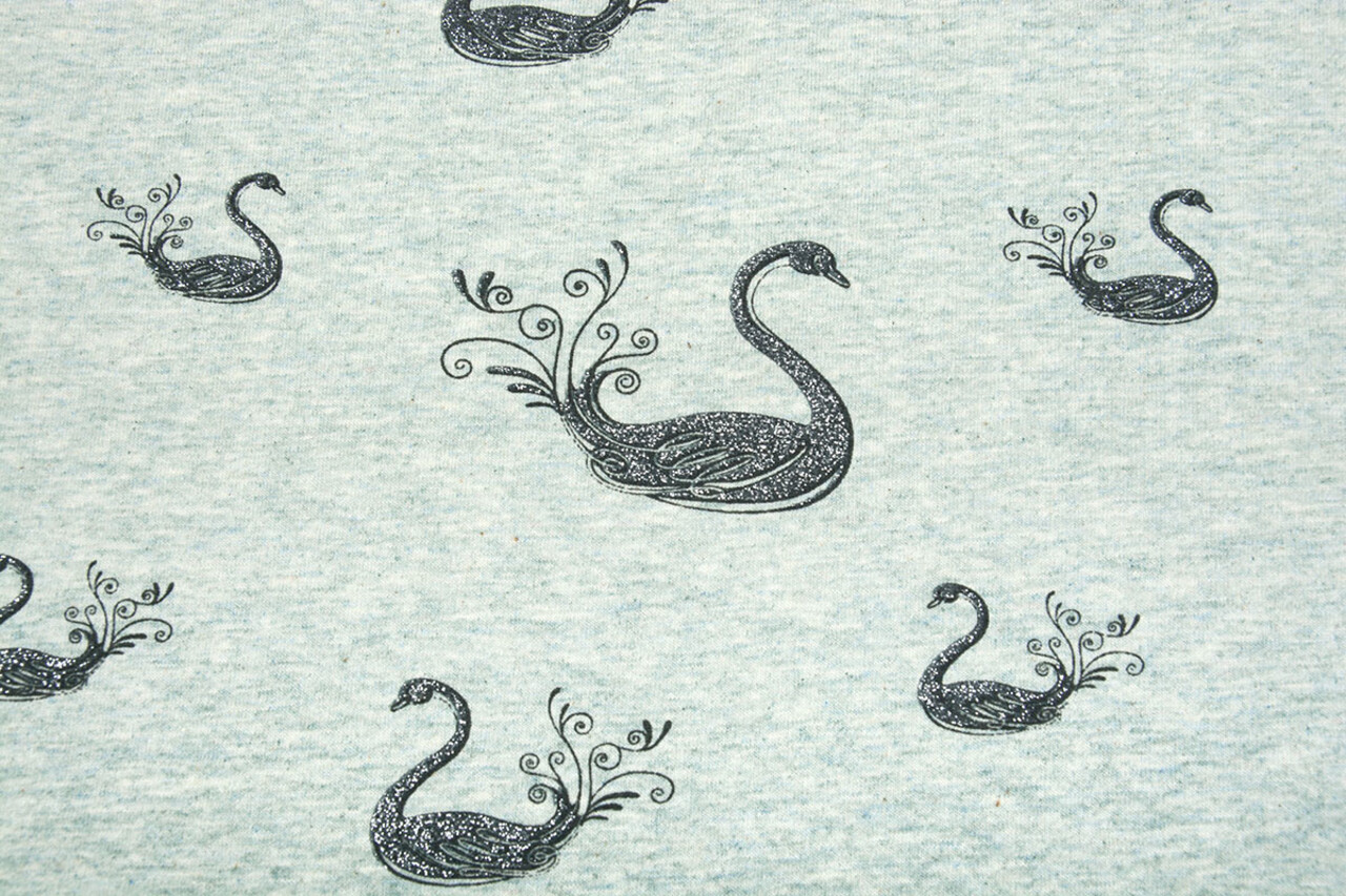 Mi & Joe Mi & Joe Cotton Jersey Swan Pistache melange Mi & Joe Mi & Joe Cotton Jersey Swan Pistache melange