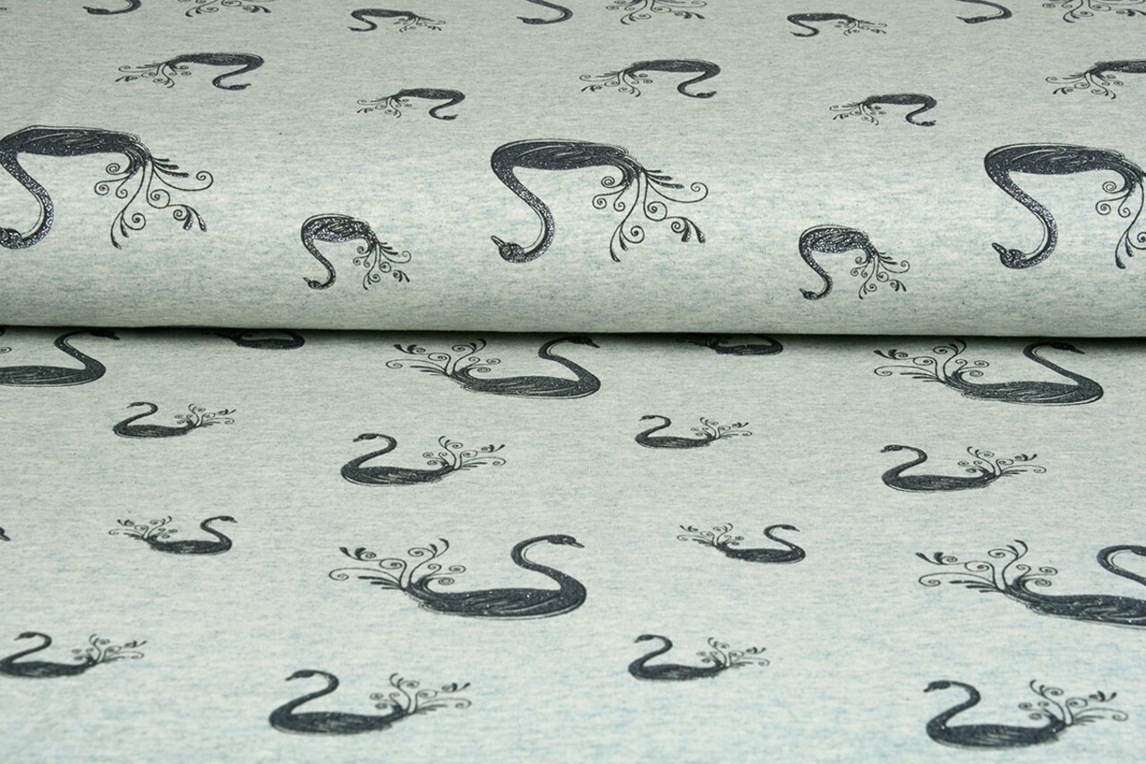 Mi & Joe Mi & Joe Cotton Jersey Swan Pistache melange Mi & Joe Mi & Joe Cotton Jersey Swan Pistache melange