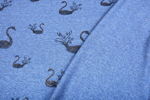 Mi & Joe Mi & Joe Cotone Jersey Zwaan Denim Scuro Mélange Mi & Joe Mi & Joe Cotone Jersey Zwaan Denim Scuro Mélange