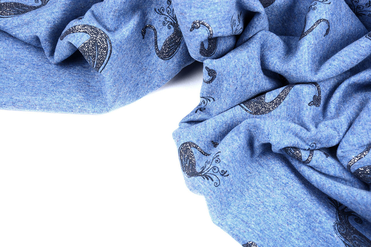 Mi & Joe Mi & Joe Cotton Jersey Zwaan Donker jeans melange