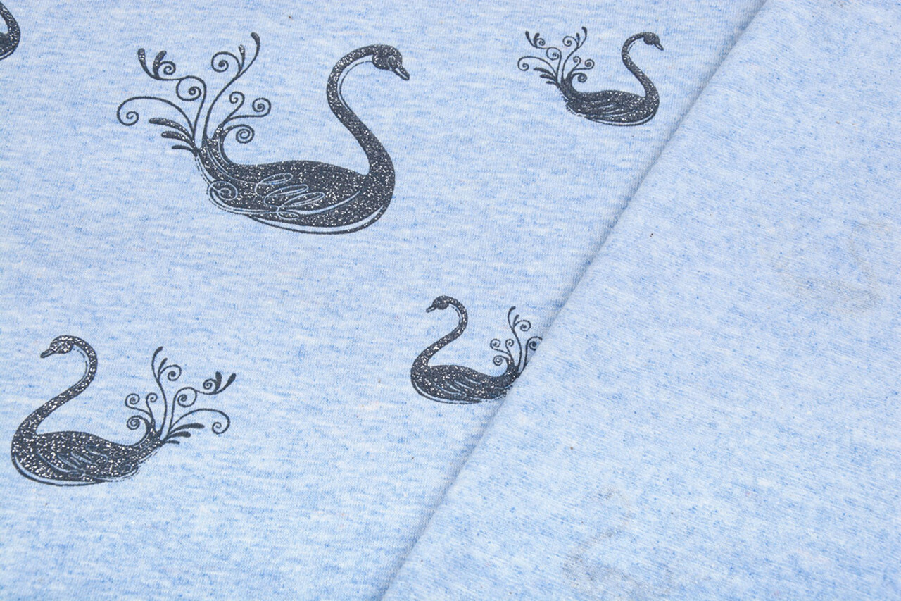 Mi & Joe Mi & Joe Cotton Jersey Swan Light blue melange Mi & Joe Mi & Joe Cotton Jersey Swan Light blue melange