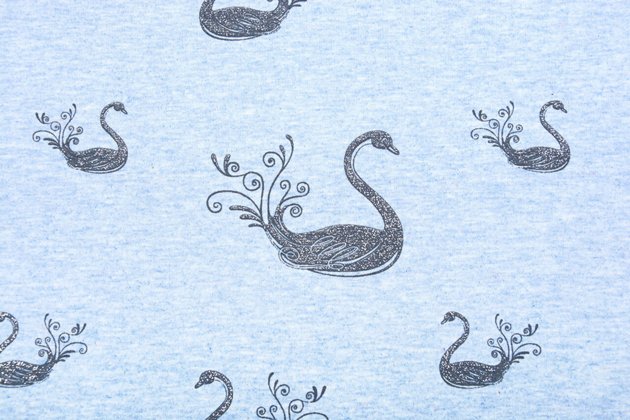 Mi & Joe Mi & Joe Cotton Jersey Swan Light blue melange Mi & Joe Mi & Joe Cotton Jersey Swan Light blue melange