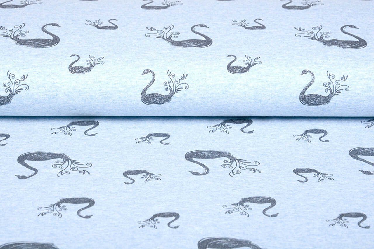 Mi & Joe Mi & Joe Cotton Jersey Swan Light blue melange Mi & Joe Mi & Joe Cotton Jersey Swan Light blue melange