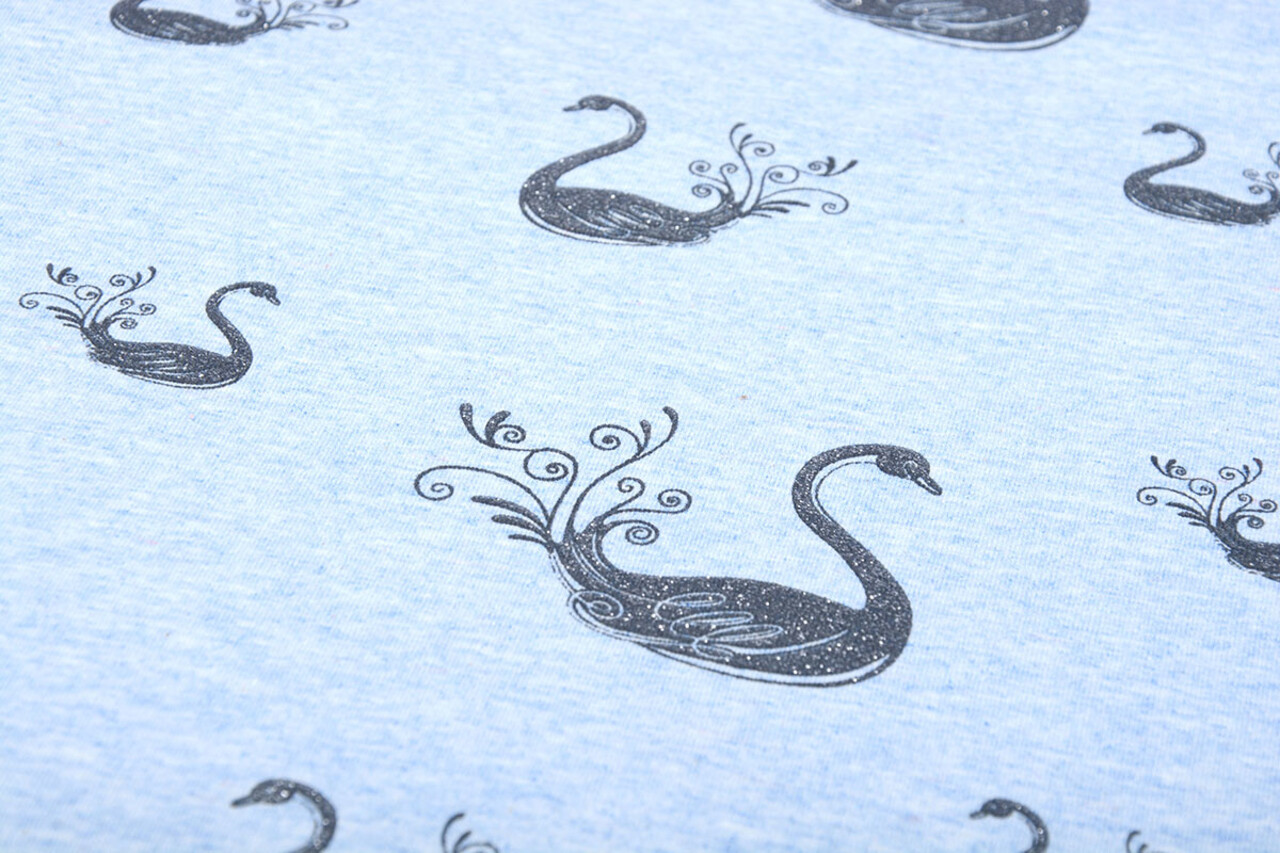 Mi & Joe Mi & Joe Cotton Jersey Swan Light blue melange Mi & Joe Mi & Joe Cotton Jersey Swan Light blue melange