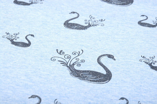 Mi & Joe Mi & Joe Cotton Jersey Swan Light blue melange Mi & Joe Mi & Joe Cotton Jersey Swan Light blue melange