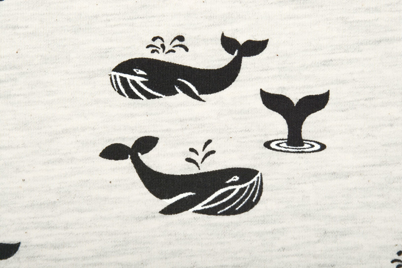 Mi & Joe Mi & Joe French Terry Whale Creme Melange Mi & Joe Mi & Joe French Terry Whale Creme Melange