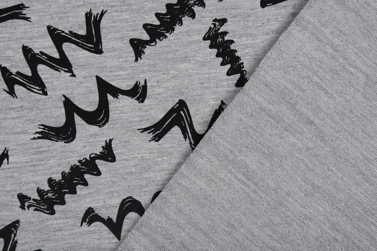 Mi & Joe Mi & Joe French Terry Zig-Zag Grey Melange Mi & Joe Mi & Joe French Terry Zig-Zag Grey Melange