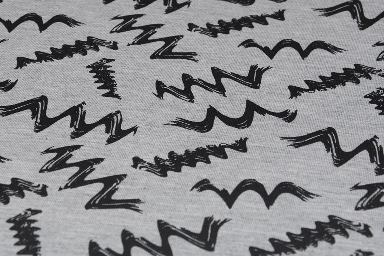 Mi & Joe Mi & Joe French Terry Zick-Zack Grau Meliert