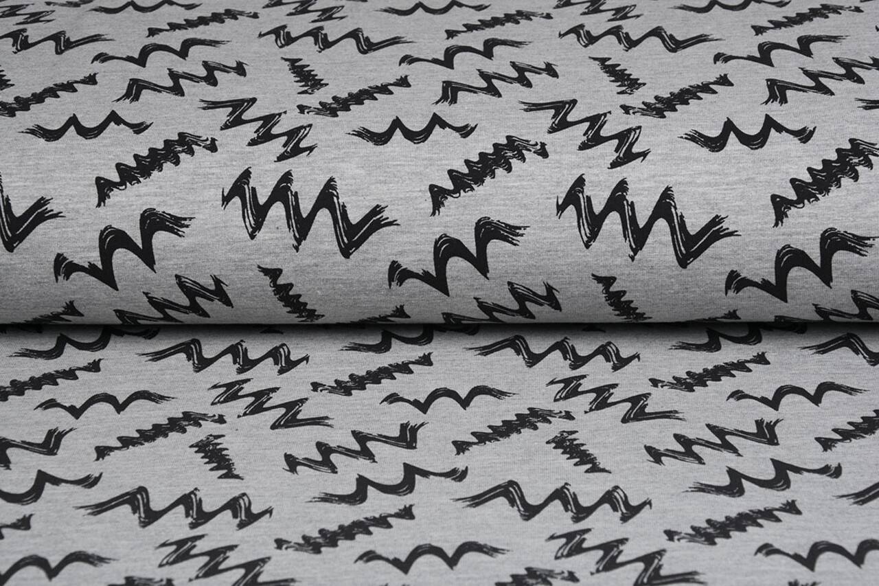 Mi & Joe Mi & Joe French Terry Zig-Zag Grey Melange Mi & Joe Mi & Joe French Terry Zig-Zag Grey Melange