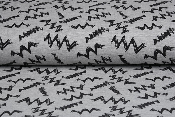 Mi & Joe Mi & Joe French Terry Zig-Zag Grey Melange Mi & Joe Mi & Joe French Terry Zig-Zag Grey Melange