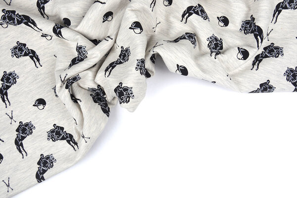 Mi & Joe Mi & Joe French Terry Jumping Horse Creme Melange Mi & Joe Mi & Joe French Terry Jumping Horse Creme Melange