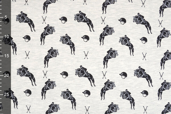 Mi & Joe Mi & Joe French Terry Jumping Horse Creme Melange Mi & Joe Mi & Joe French Terry Jumping Horse Creme Melange