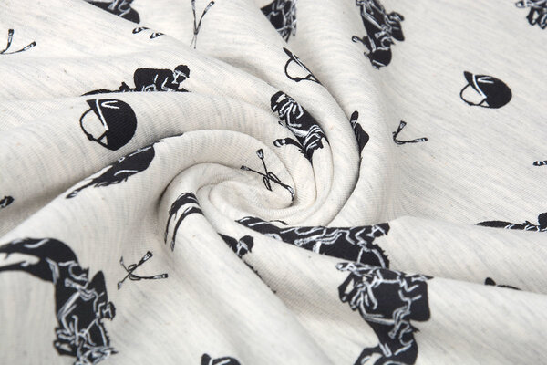 Mi & Joe Mi & Joe French Terry Jumping Horse Creme Melange Mi & Joe Mi & Joe French Terry Jumping Horse Creme Melange