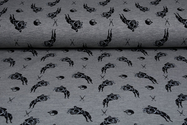 Mi & Joe Mi & Joe French Terry Springpferd Grau Meliert Mi & Joe Mi & Joe French Terry Springpferd Grau Meliert