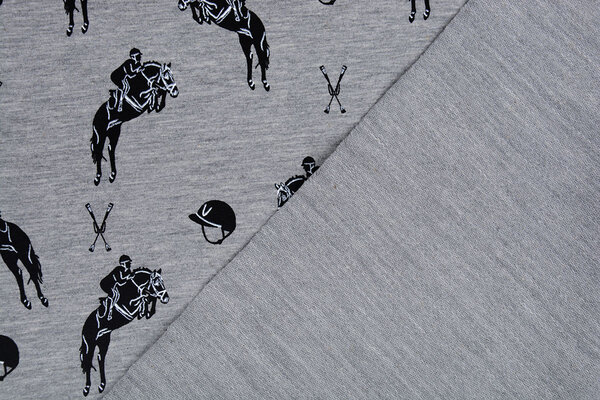 Mi & Joe Mi & Joe French Terry Jumping Horse Grey Melange Mi & Joe Mi & Joe French Terry Jumping Horse Grey Melange