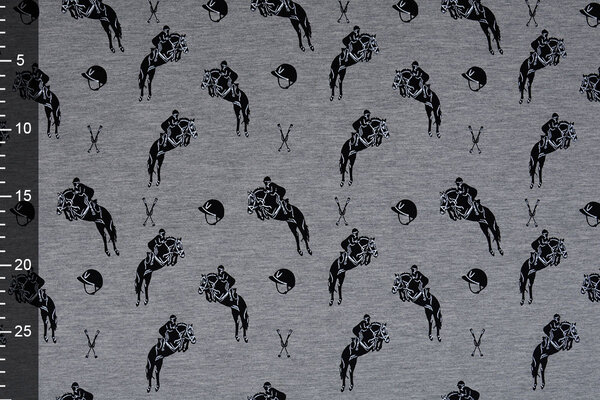 Mi & Joe Mi & Joe French Terry Springpferd Grau Meliert Mi & Joe Mi & Joe French Terry Springpferd Grau Meliert